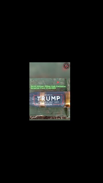 The TRUMP 2024 MAGA 122mm High-explosive shell is fired at Ukrainian positions. Belgorod border area