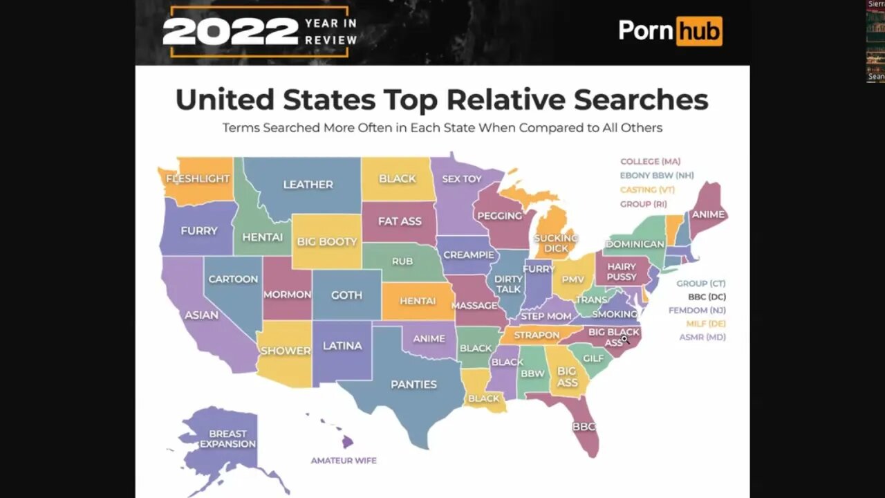 Sierra and Coconutdaddy react to Pornhub Search Map