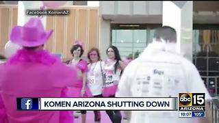 Susan G. Komen foundation closing its doors