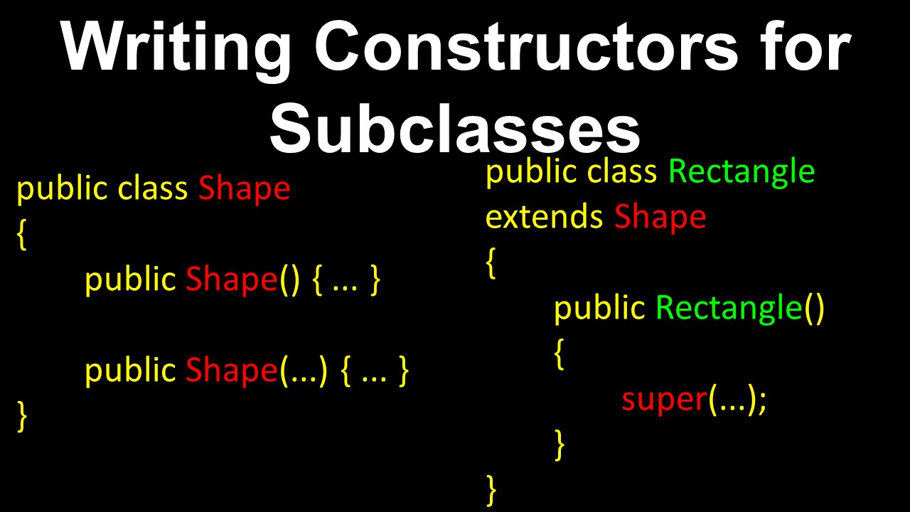 Inheritance, Constructors - Computer Science