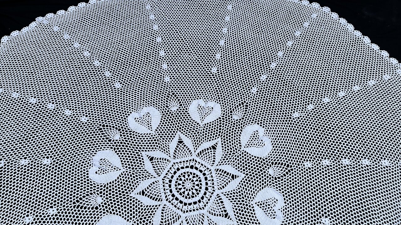 (#C-624)-(ep.12/12)-Pineapple Crochet Tablecloth