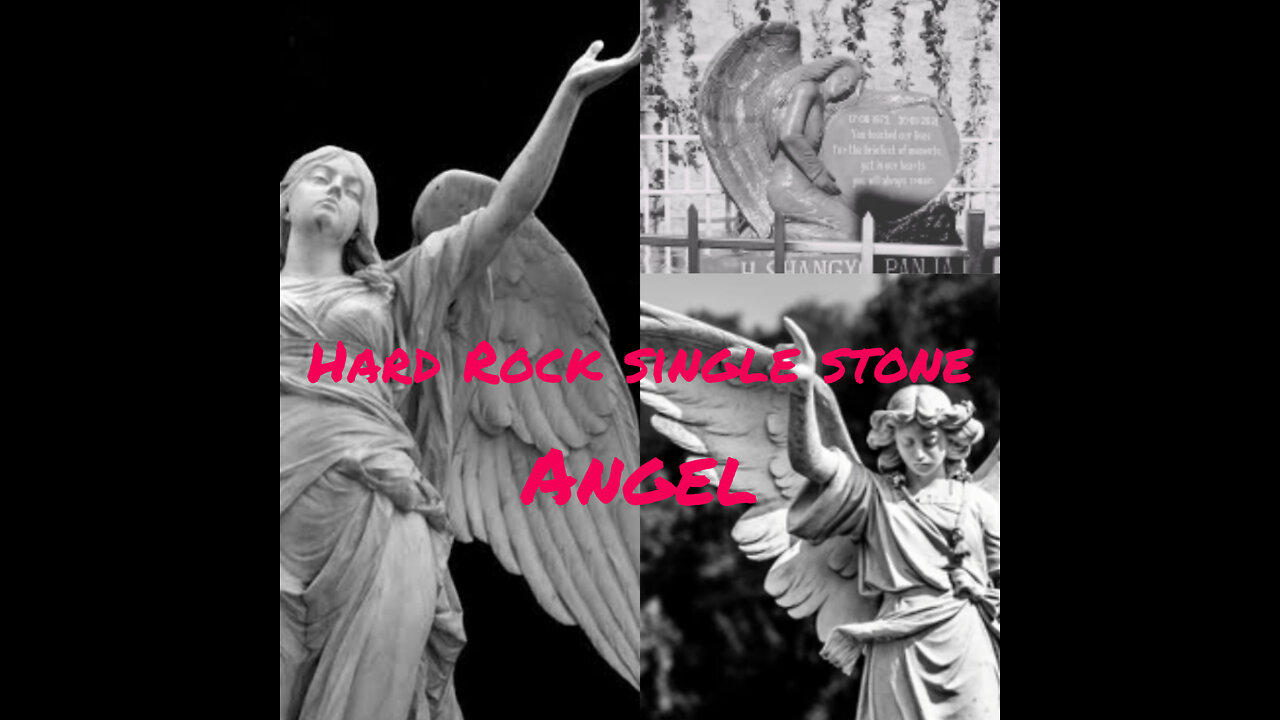 Hand curved stone Angel