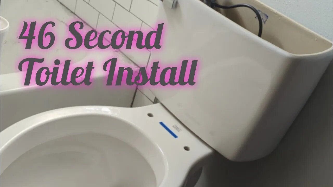 46 second Toilet Install. #remodel #bathroom