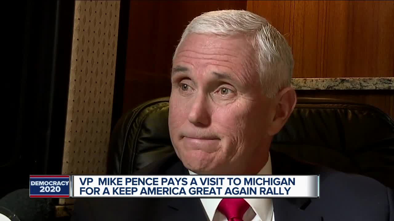 Vice President Pence arrives in Michigan for visit