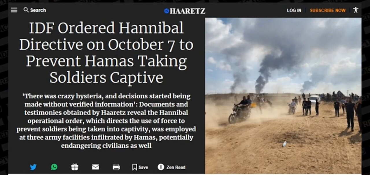 IDF Ordered Hannibal Directive on October 7th?