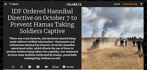 IDF Ordered Hannibal Directive on October 7th?