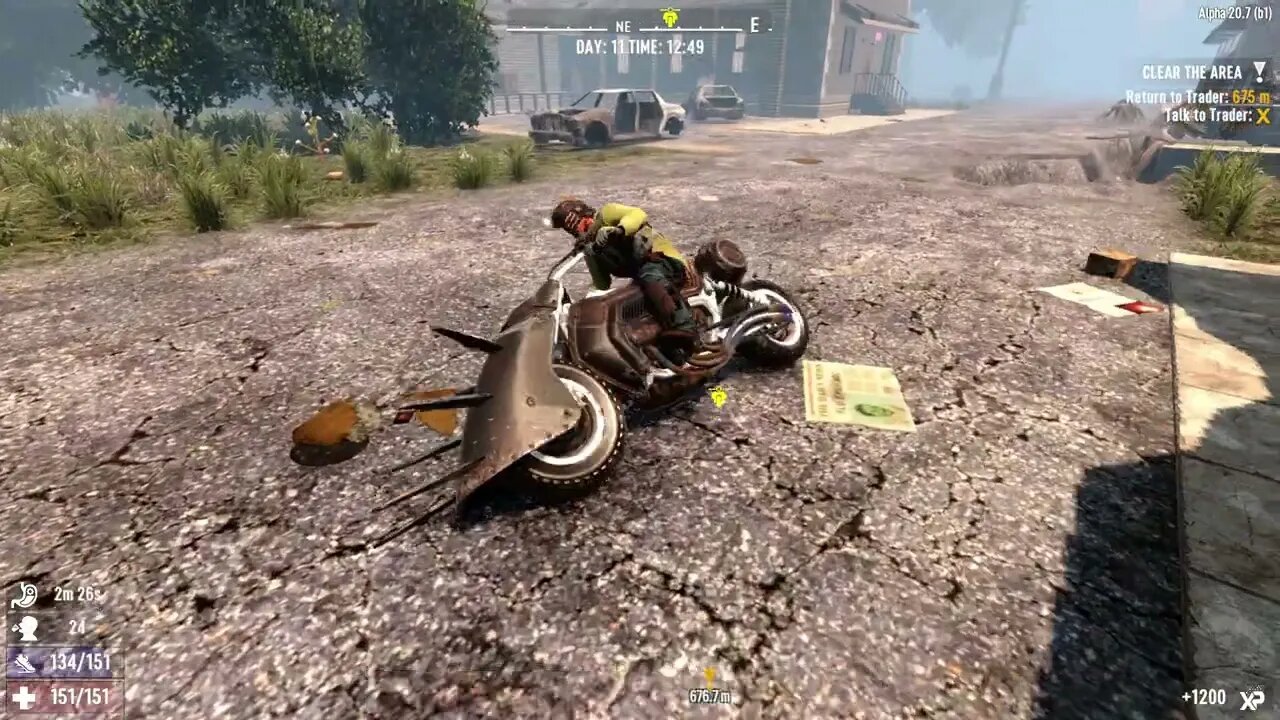 7 Days to Die: Navezgane Explore: Day 11 Dynamite and Motorcycle