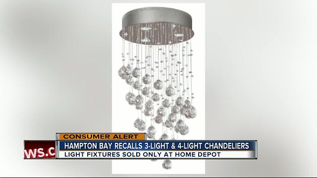 Crystal chandeliers sold exclusively at Home Depot recalled for burn, fire hazards