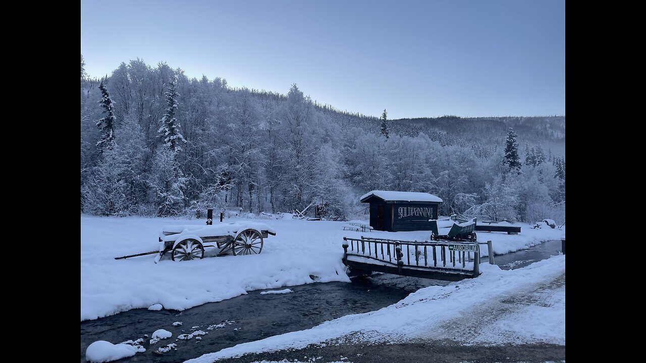 Chena Hot Springs from Fairbanks, Alaska in November 2023