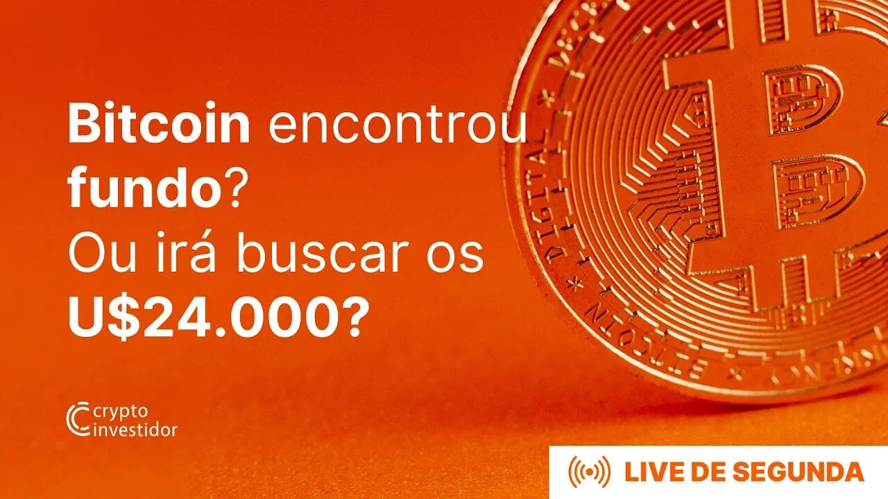 BITCOIN encontrou FUNDO? Ou irá buscar os U$24.000? Análise altcoins, SP500 e Nasdaq!