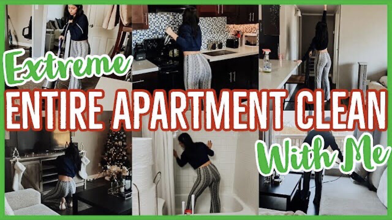 *NEW* ENTIRE APARTMENT WINTER❄️CLEAN WITH ME 2021 | EXTREME SPEED CLEANING MOTIVATION | ez tingz