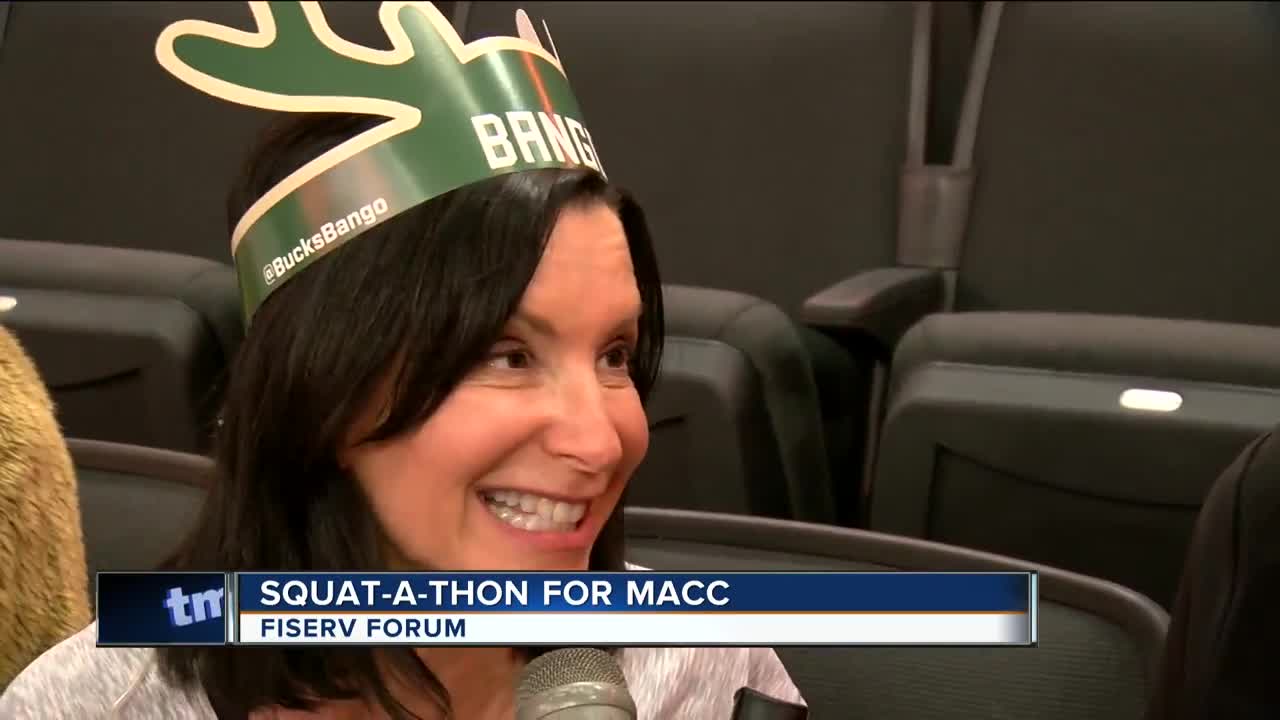 Karen Dalessandro squats in every seat in the Fiserv Forum for the MACC Fund