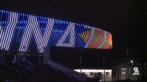 FC Cincinnati's West End Stadium debuts dazzling fin lighting