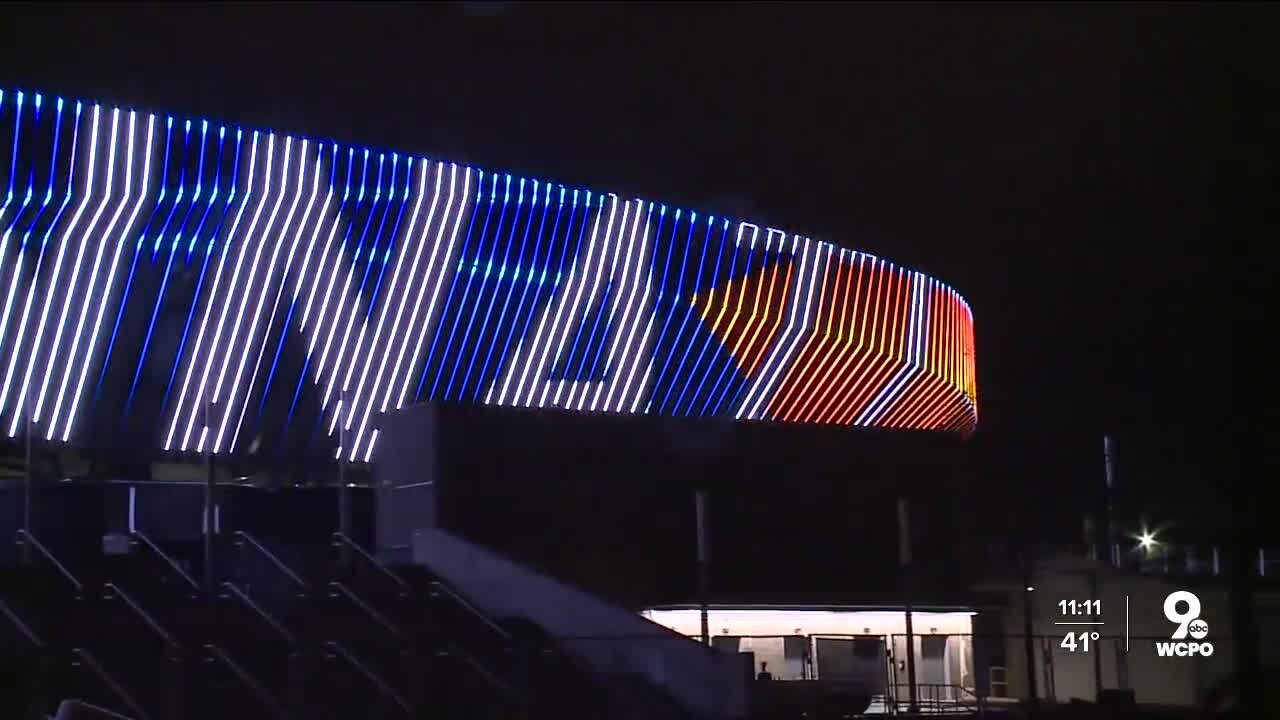 FC Cincinnati's West End Stadium debuts dazzling fin lighting