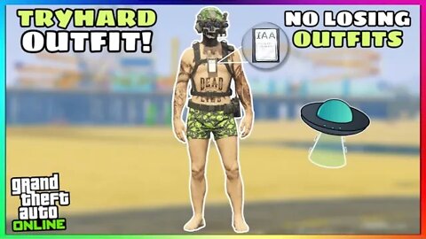 *Halloween* Green UFO Boxer Shorts With ANY Belt Tryhard Outfit (GTA Online)