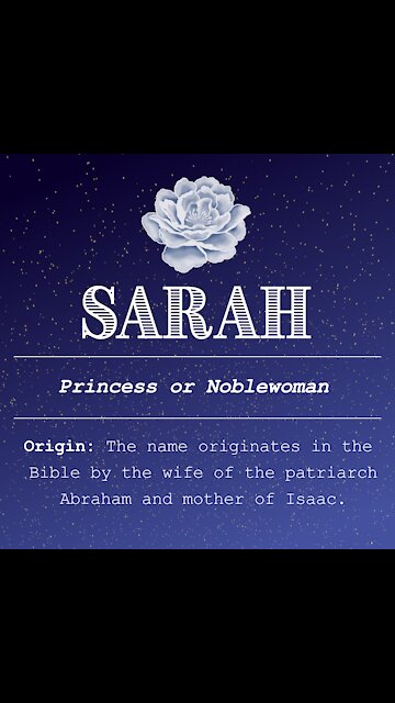 Sarah Name Analysis [GMG Originals]