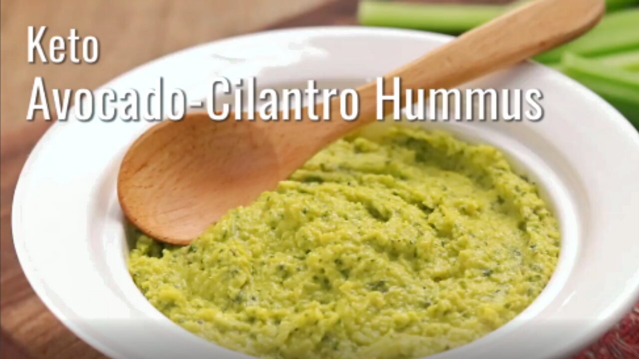 Keto Diet Recipes Avocado-Cilantro Hummus