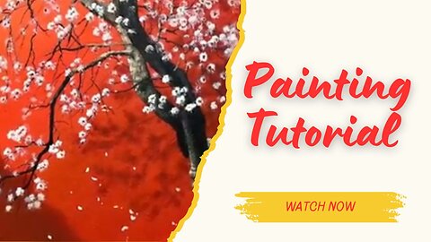 Easy Way to Paint a Cherry Blossom / Acrylic Painting for Beginners