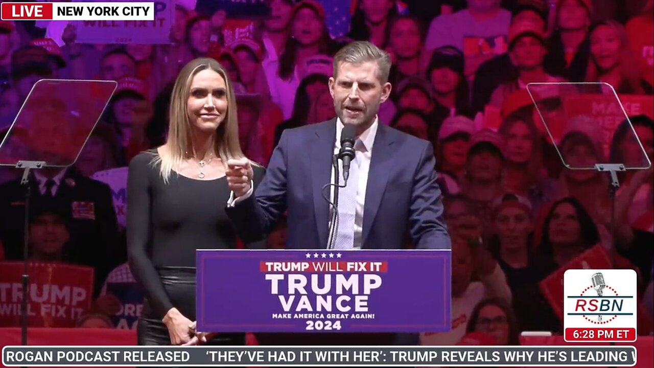 FULL SPEECH: Eric & Lara Trump Deliver Remarks at Madison Square Garden in NYC- 10/27/24