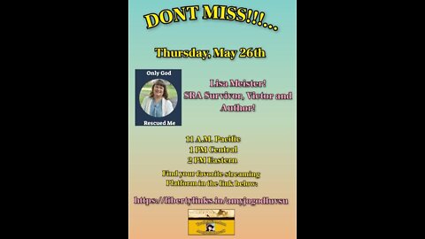 #158~ SPECIAL GUEST~Lisa Meister! ~ SRA Survivor, Victor, and Author!