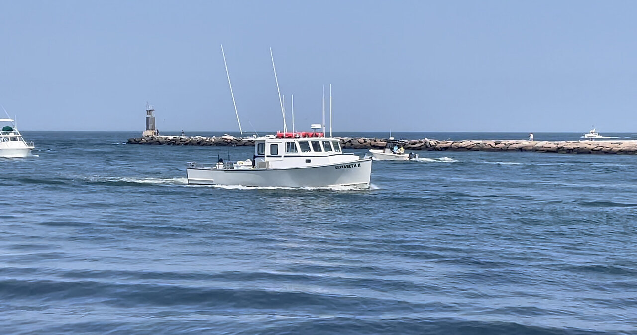 The “Elizabeth II” Pulling into Montauk Harbor