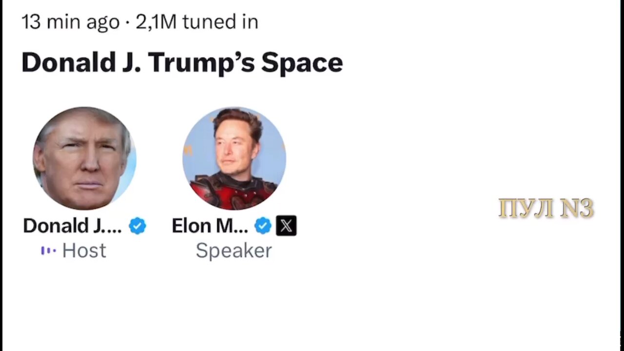 Trump in an interview with Musk