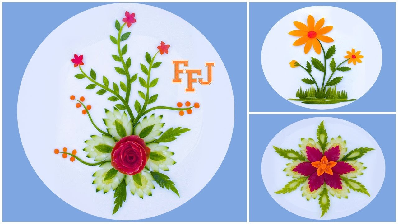 Cute Artistic Ideas to Vegetable Garnishes Part : 4