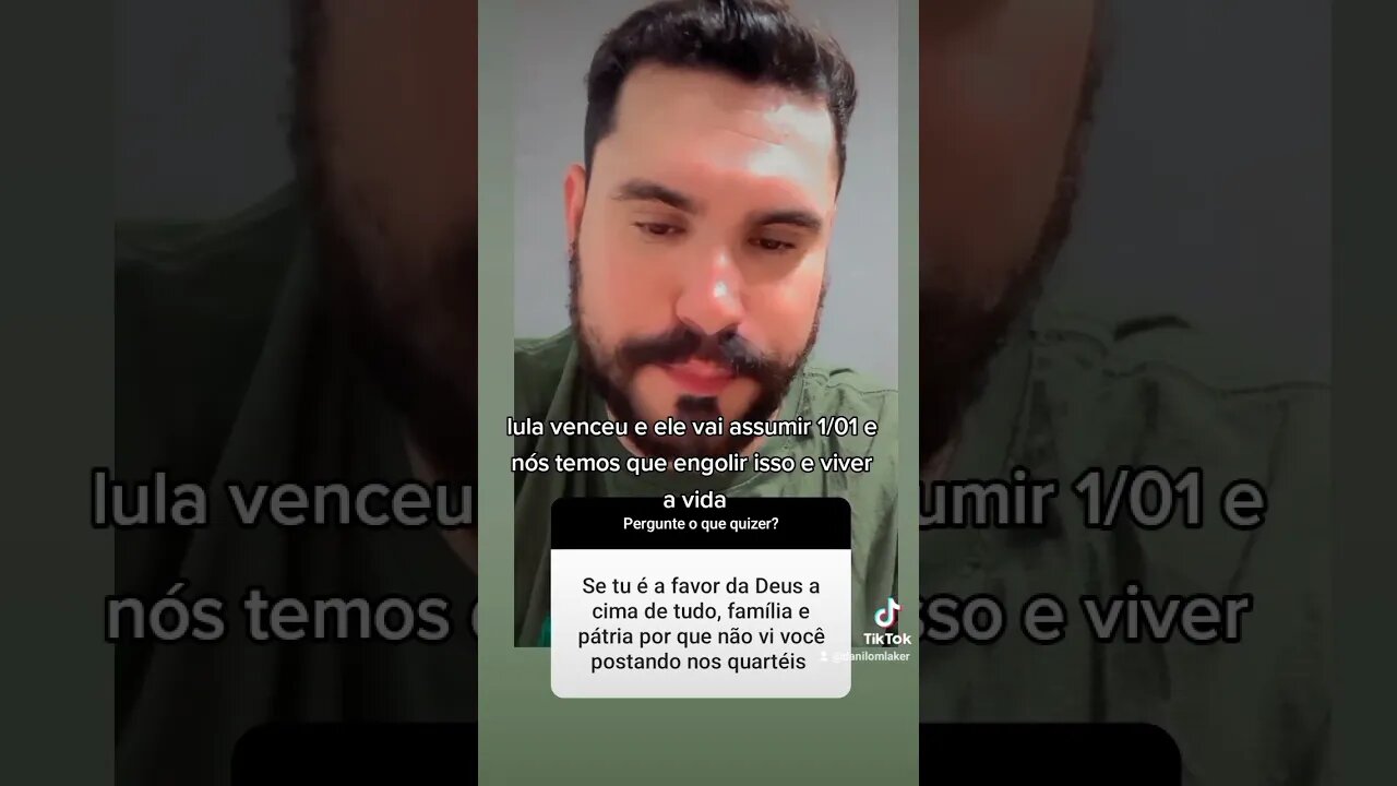 O que vai adiantar ficar em frente aos quartéis se dia 01 de Janeiro o Naine assume!