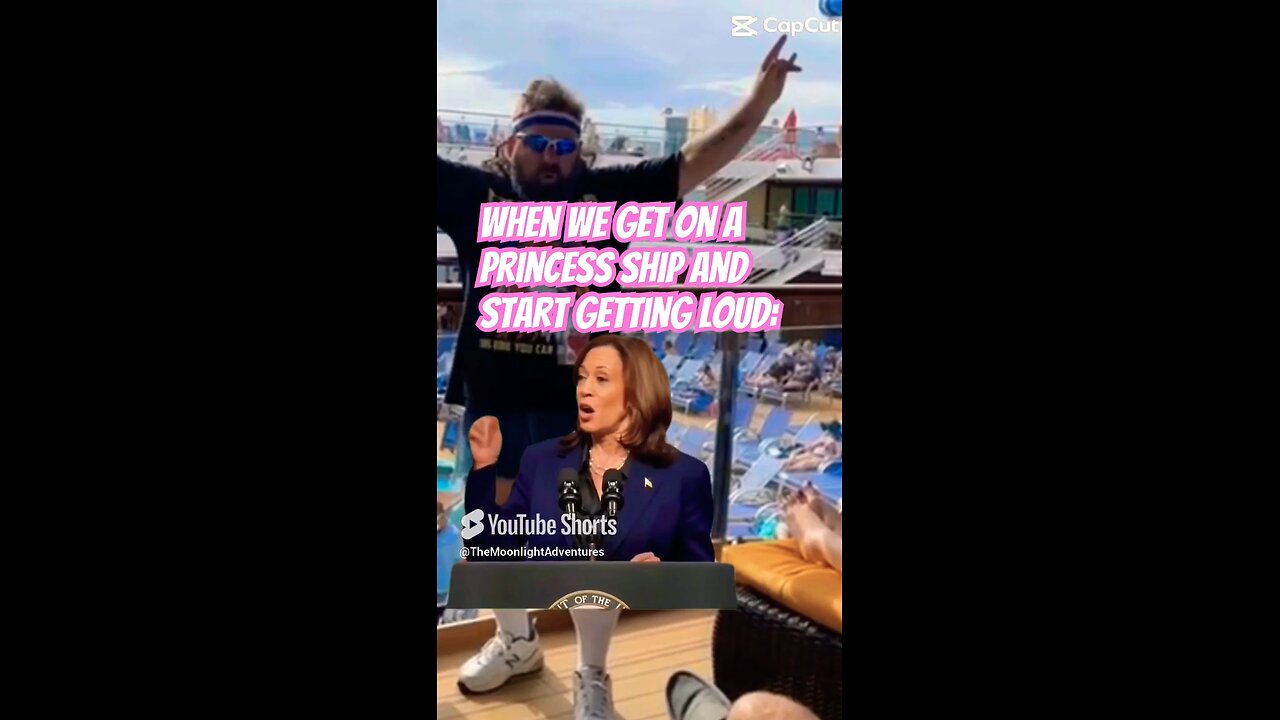 WE GO HARD 🛳️🤷🏻‍♂️ #travel #shorts #cruise #kamalaharris #funny