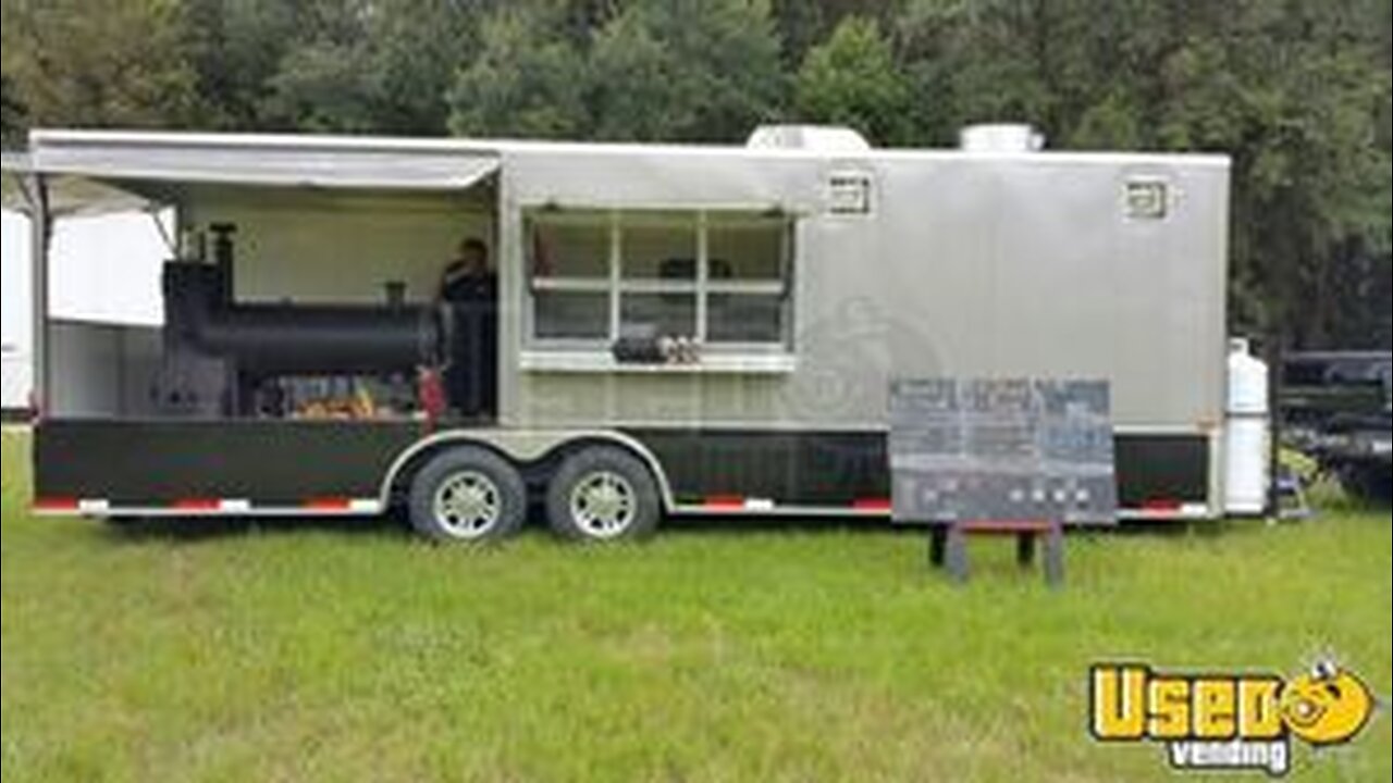 2015 Cargo Craft 8.5' x 26' Barbecue Food Concession Trailer with Porch for Sale in Florida