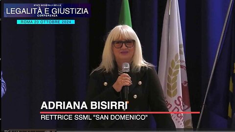 Conferenza Legalità e Giustizia: saluti di benvenuto della prof.ssa Adriana Bisirri