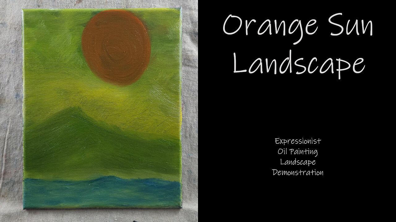 HAVE YOU EVER SEEN A “Green Sun Landscape” Expressionist Oil Painting