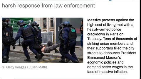 🟨 法國警方暴力鎮壓和平抗議者 🟨