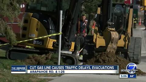 Arapahoe Road, businesses reopen after gas leak