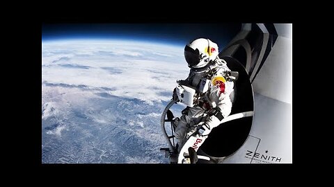 Record breaking space jump - free fall faster than speed of sound - Red Bull Stratos.