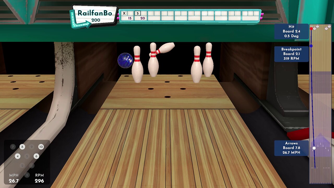 I did a "Gary Faulkner" in Premium Bowling