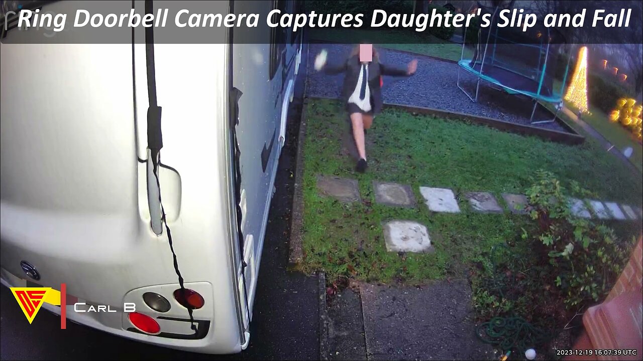 Ring Doorbell Camera Captures Daughter's Slip and Fall | Doorbell Camera Video