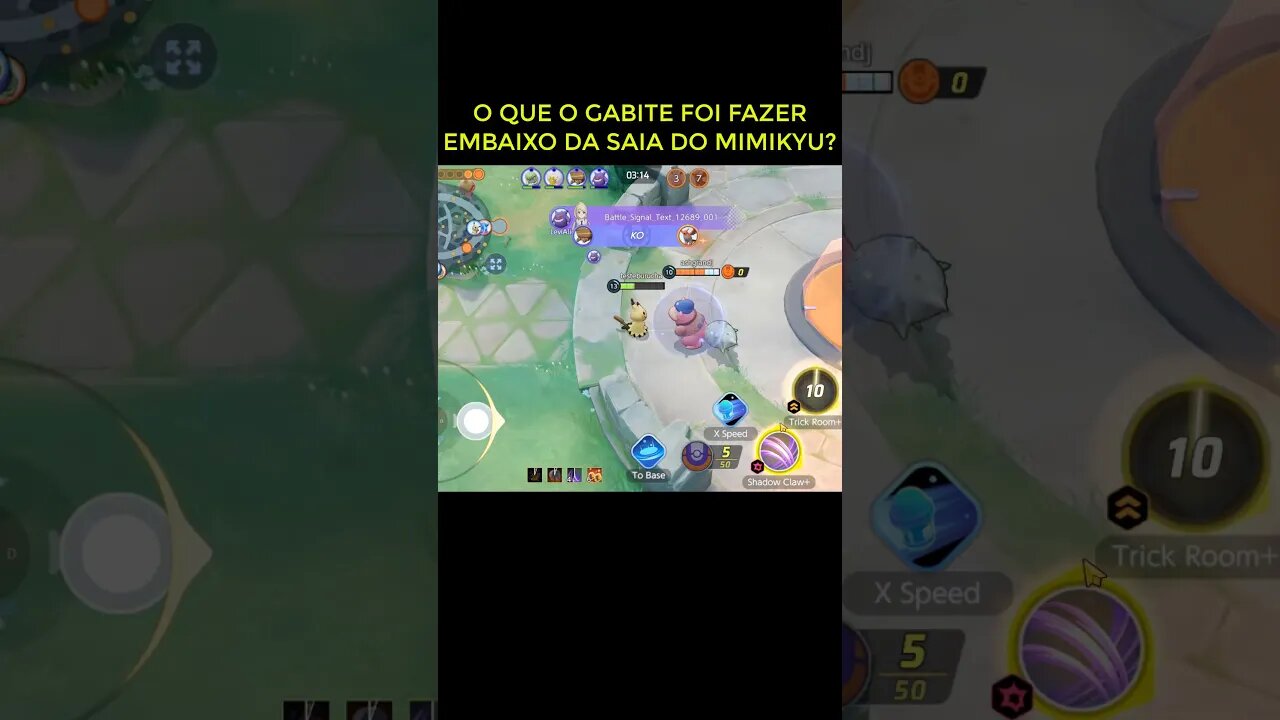 O QUE O GABITE FOI FAZER EMBAIXO DA SAIA DO MIMIKYU 🤣🤣POKÉMON UNITE #shorts #burucharizard