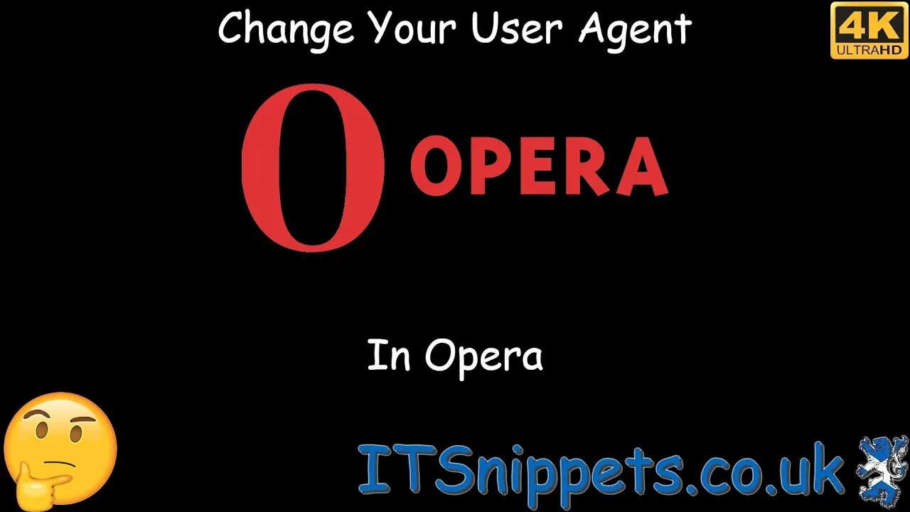 Change Your User Agent In Opera (@youtube, @YTCreators)