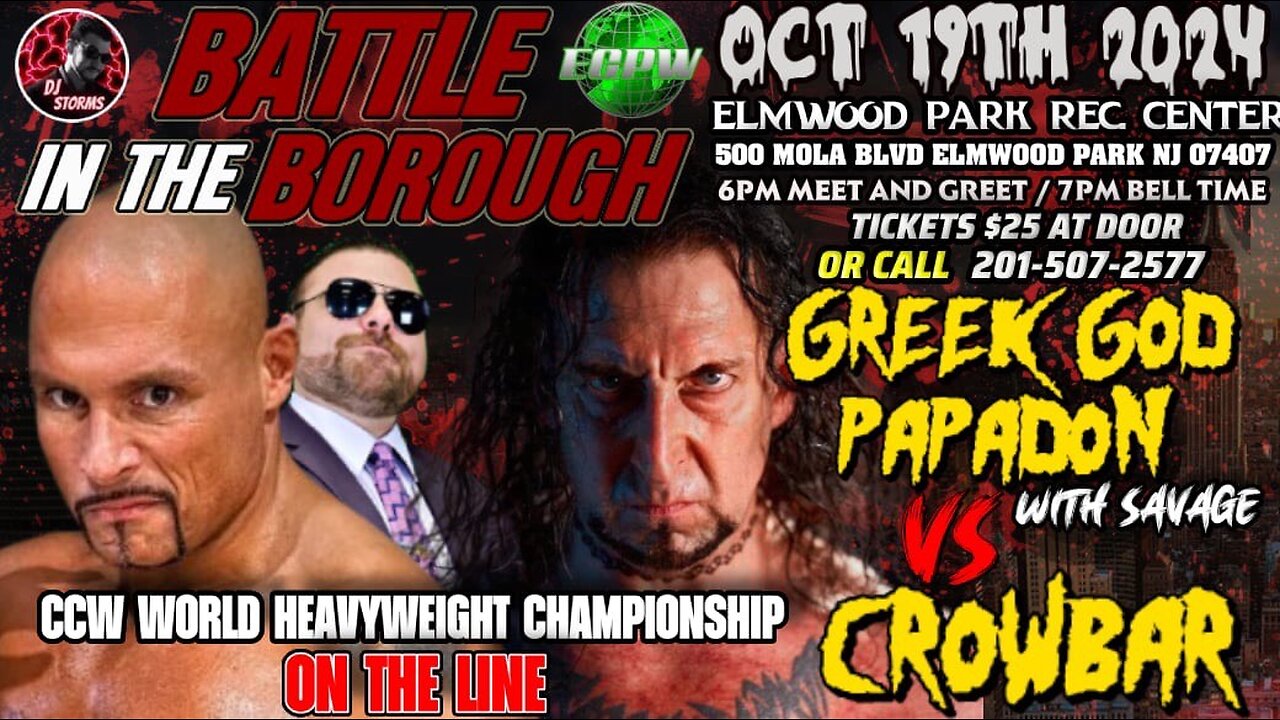 FULL MATCH: Crowbar Vs Papadon - CCW World Title Match - Battle In The Borough, Oct. 19th, 2024