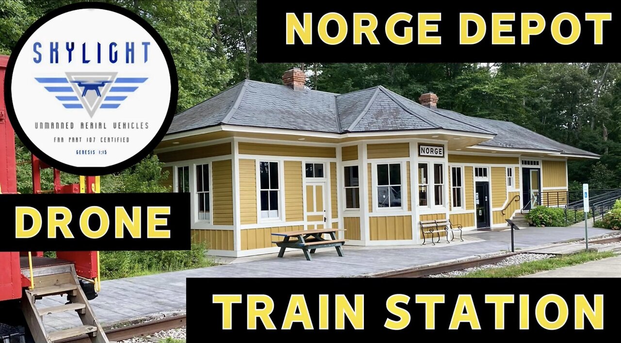Drone Flight Norge Depot Train Station #drone #train #virginia