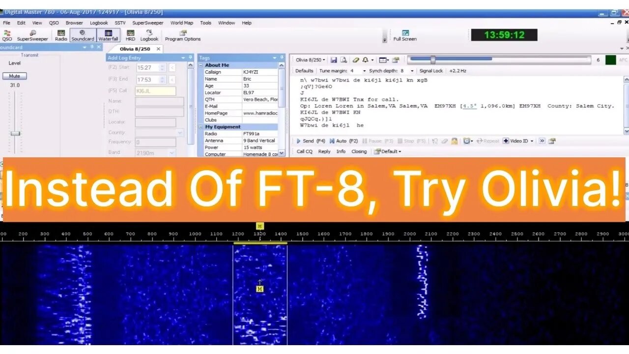 OLIVIA , The HF Digital Mode That Actually Lets You COMMUNICATE With Other Ham Radio Operators??