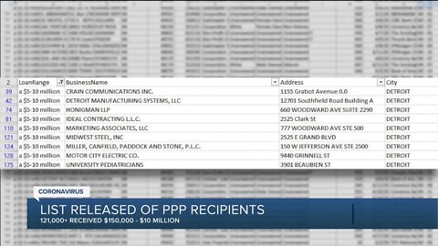 View searchable database of the Michigan businesses that were approved for PPP loans of $150K and up