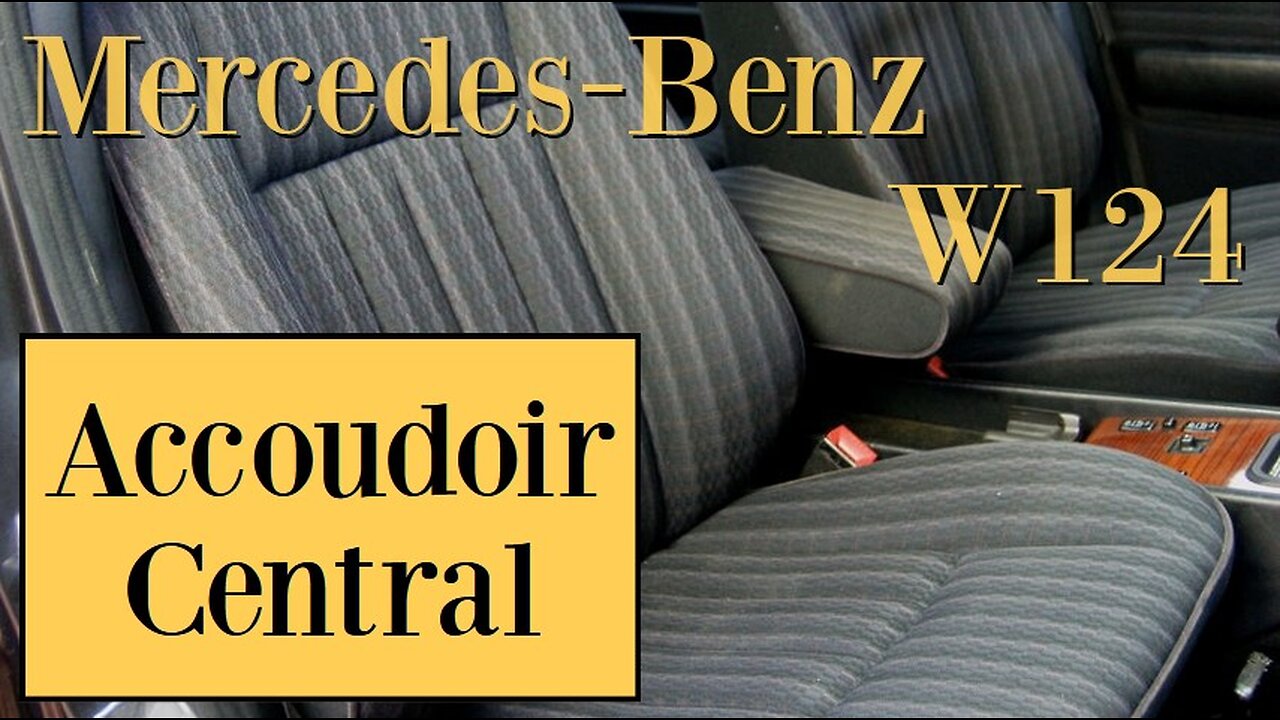 Mercedes Benz W124 - Comment ouvrir le siège et monter un accoudoir tutorial