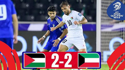 Ten-man Palestine fought back to draw | Palestine - Kuwait | Highlights #AsianQualifiers Road To 26