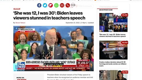 🟨 “她 12 歲，我 30 歲”：拜登在教師演講中讓觀眾目瞪口呆 🟨