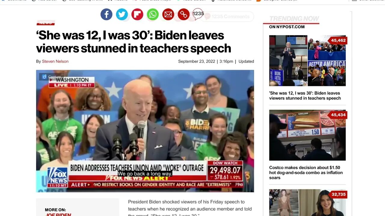 🟨 “她 12 歲，我 30 歲”：拜登在教師演講中讓觀眾目瞪口呆 🟨