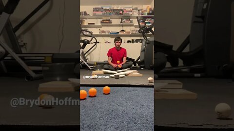 Ping Pong Ball Bouncing on Plates into a Tiny Cup 😱 #shorts