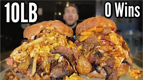 IMPOSSIBLE BBQ SANDWICH CHALLENGE (UNDEFEATED) | Brisket, Pulled Pork, Sausage | New York