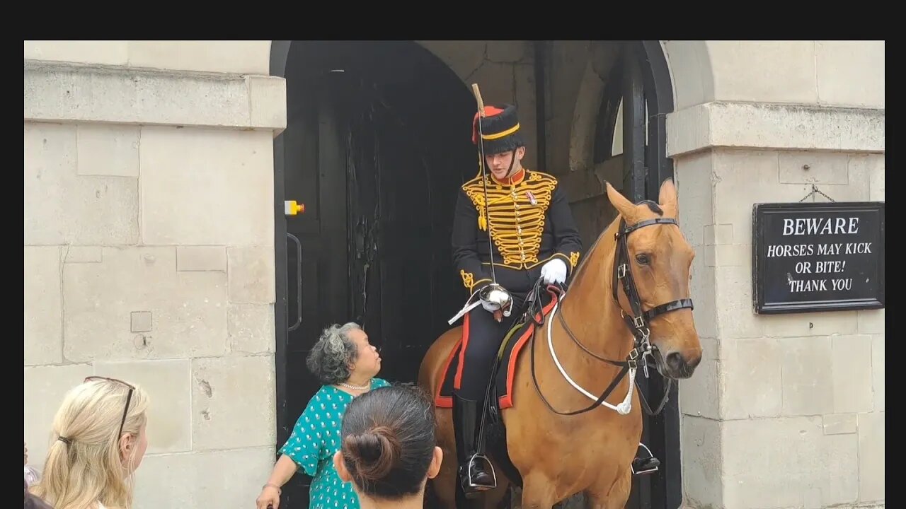 Stand clear of the kings guard tourist almost in the box #horseguardsparade